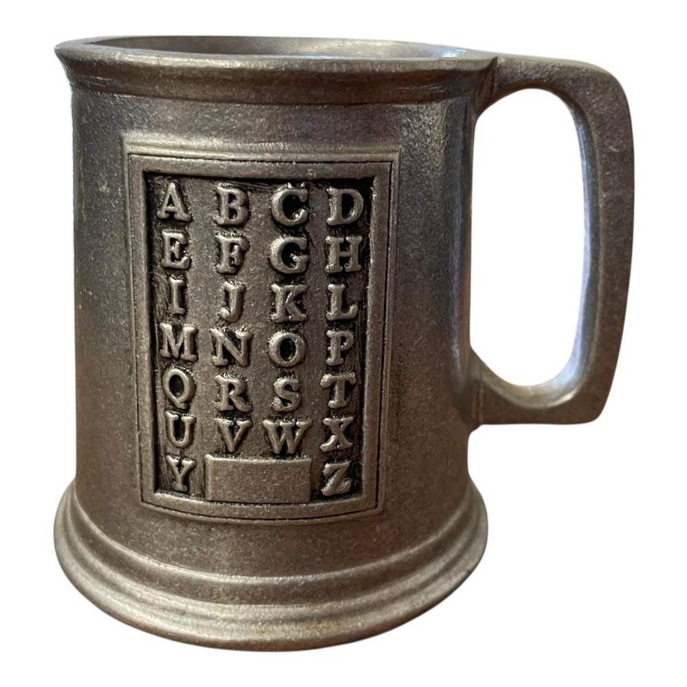 Alphabet Wilton Armetale RWP Pewter‎ 10oz Beer Stein Mug